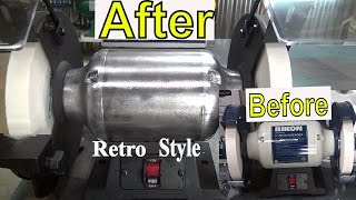 Customize a New Rikon Bench Grinder * Retro Style polish &amp; Dust port addition * Trick Your Tools