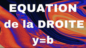 Equation de la droite y = b :  Droite parallèle à l