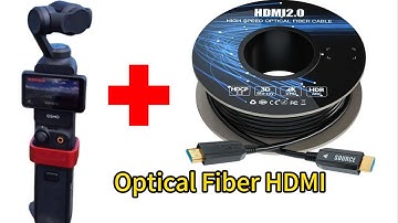 DJI Pocket 3 with LONGER Fiber Optic HDMI cable - Extend video transmission  UVC to HDMI adapter