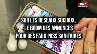 Sur les réseaux sociaux, le boom des annonces pour des faux pass sanitaires