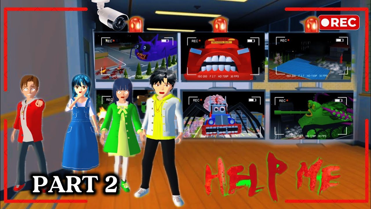 Yuta Mio Panik CCTV Merekam Banyak Monster Menyerang Kota Sakura😰|SAKURA SCHOOL SIMULATOR PART 2