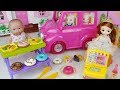 Baby Doll picnic and pink car food toys pororo play 아기인형 피크닉 자동차 음식 가게 뽀로로 장난감놀이 - 토이몽