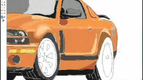 How to Draw a Car (Ford Mustang) in MS Paint by SpLeNDouR