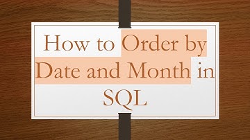 How to Order by Date and Month in SQL