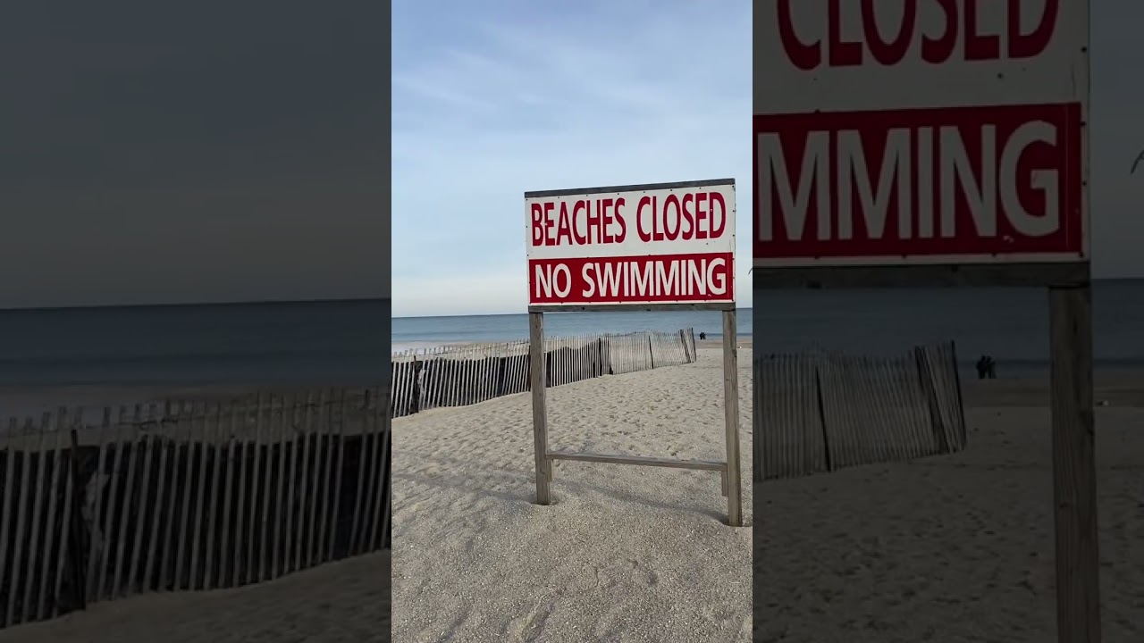 Beaches Closed No Swimming Pt Pleasant NJ 