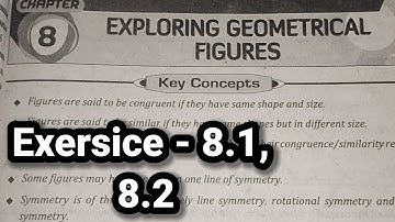 8th class | maths | 8.Exploring Geometrical Figures exersice - 8.1 , 8.2 full sums.