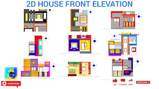 Small House Front Elevation | 2D Design