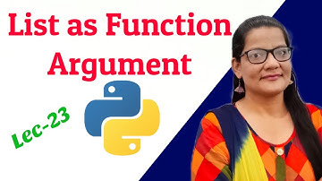 Passing List as Parameter | Python for beginners |  Zeenat Hasan Academy