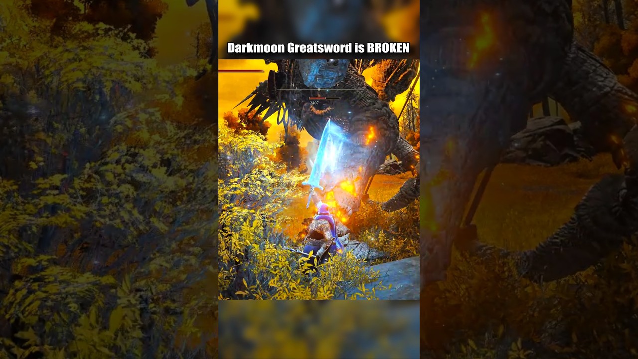 Darkmoom Greatsword is BROKEN #eldenring #darkmoon #epicmoments #gaming