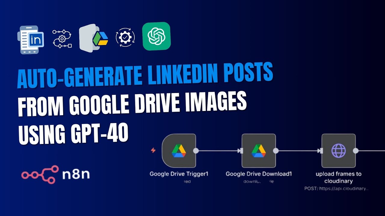 Automate LinkedIn Post Generation from Google Drive using n8n