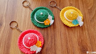 Amazing easy Crochet Hat Keychain making for Beginners
