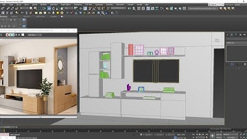 3DsMax Tutorials, Learn 3D Modeling a Wall Unit Furniture from Scratch in 3dsmax ( Part 3)