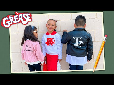 HOW TO MAKE GREASE COSTUMES: T-BIRDS, PINK LADIES + RYDELL CHEER! || Lucykiins