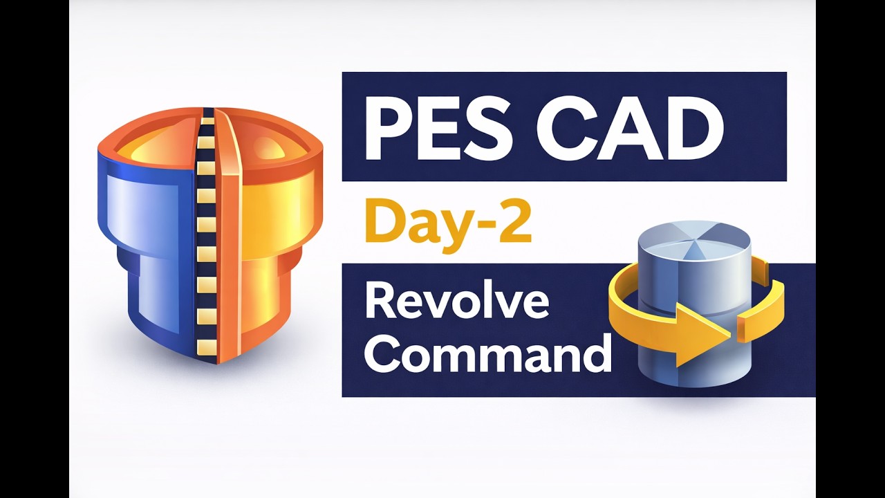 PES CAD Day-2: Learn Revolve Command Step by Step - YouTube