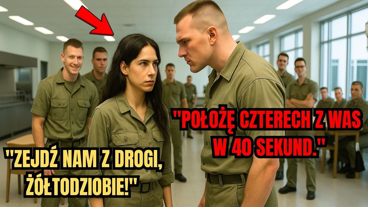 4 rekrutów otoczyło ją w stołówce 40 sekund później powaliła ich, wprawiając wszystkich w osłupienie