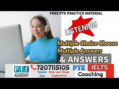 Listening Multiple Choice Choose Multiple Answers PTE Academy