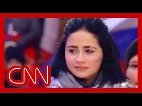 Family friend was shocked to see this girl speaking at Putin's rally