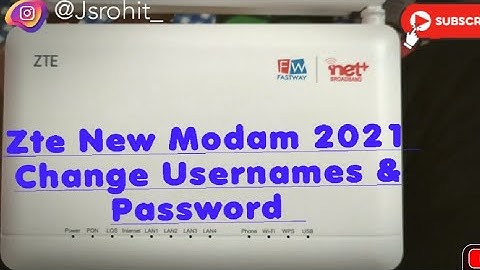 How to Change Wifi Username & Password Netplus Zte New Modam 2021 | Change Netplus Wifi Password #Js