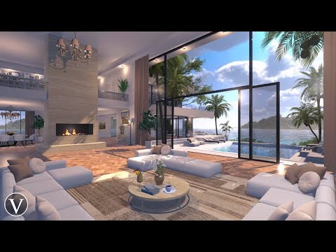 Ocean Villa Lounge | Day & Sunset Ambience | Beach Waves & Tropical Nature Sounds