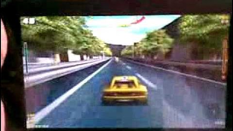 Playing RAGING THUNDER HD GAME IN MERCURY MTAB NEO