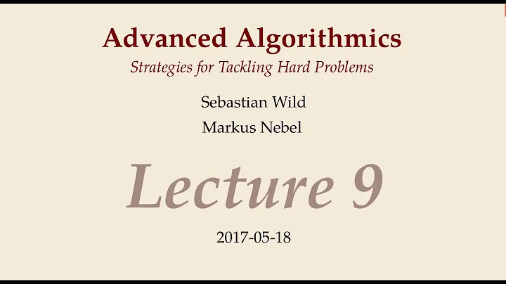 Advanced Algorithms - Lecture 09