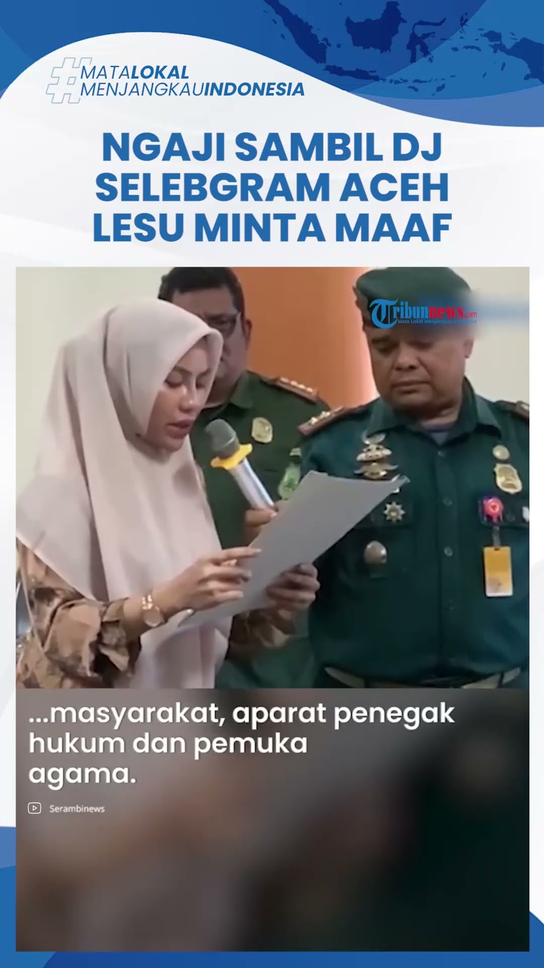 Selebgram Aceh yang Videonya Viral Ngaji Sambil Diiringi Musik DJ Muncul, Tertunduk Lesu Minta Maaf