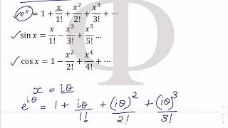 Euler's Theorem proof by using the Taylor's series. A - Level further maths used in Complex Number