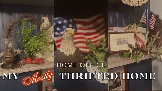 OFFICE TOUR ~ MY (mostly) THRIFTED HOME TOUR #thriftedhome  #thrifteddecor #homeoffice #roomtour