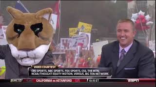 ESPN College Gameday's Lee Corso drops the F bomb while Kirk Herbstreit holds on for dear life.