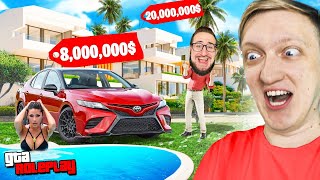 купил новый дом... Я ПЕРЕЕХАЛ и ТЮНИНГ TOYOTA CAMRY НА АРАБСКОМ ЧИПЕ (GTA 5 RP)