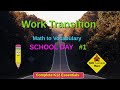 1st Grade SCHOOL DAY No1 Full day - transition math to vocabulary - online Homeschool or public