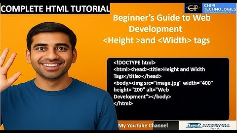 Complete HTML Tutorial - Table Height and Width - Relative Adjustment - ChiPi Technologies