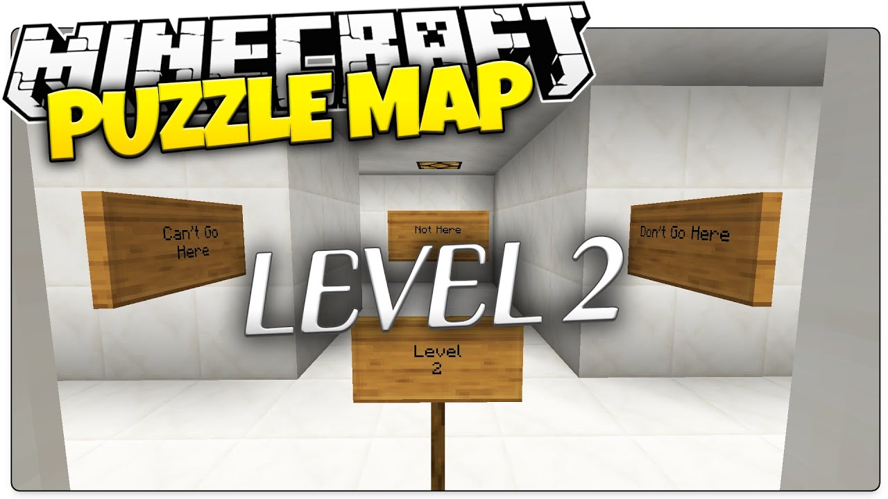 Minecraft LEVEL TWO (Minecraft Custom Puzzle Map) YouTube