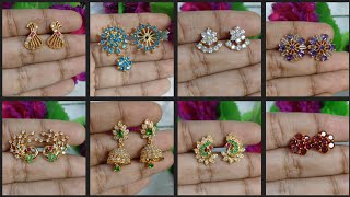 Exclusive stone earrings collection|8754252999 #live #earrings #online #gold #white #blue