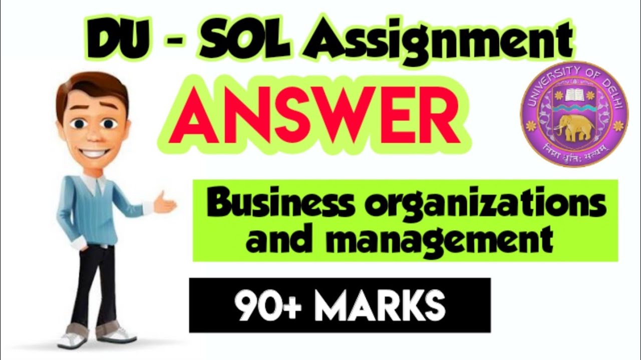 BUSINESS ORGANIZATIONS  AND MANAGEMENT || DU SOL /NCWEB ASSIGNMENT SOLUTION 2020 ||