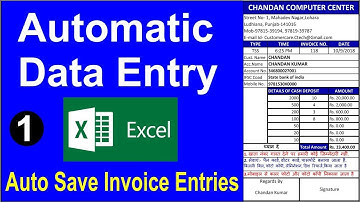 How To Create Fully Automatic invoice in excel Hindi || Auto Save,Auto Backup Invoice Entries