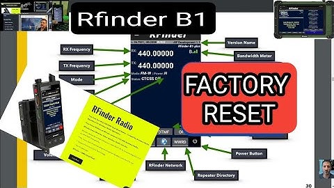 Rfinder B1/B1 Plus - Factory Restore & New Rfinder app Install