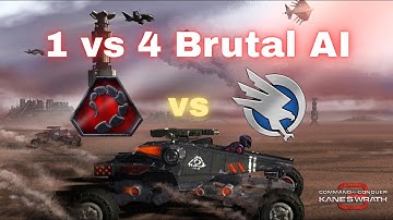 NOD vs 4 GDI Brutal AIs | C&C3 Tiberium Wars Skirmish