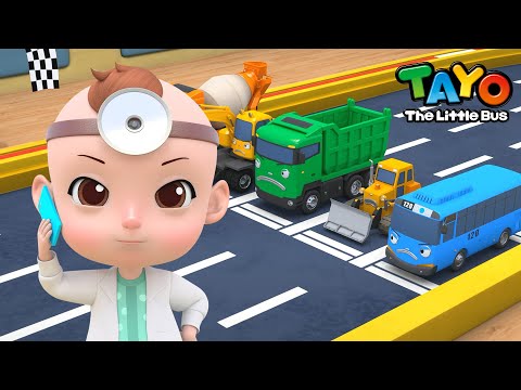 Five Little Cars l Heavy Vehicles Checkup Song l Learn Numbers for Children l Baby Tayo Kids Songs