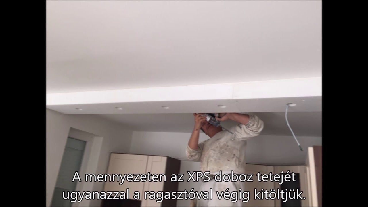 Xps sziget mennyezeti dobozolás, süllyesztett led spot ...