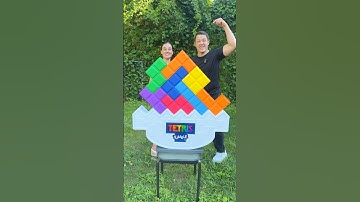 Tetris Tumble XL couple challenge! #games #boardgames #couple #challenge #Tetris #Shorts