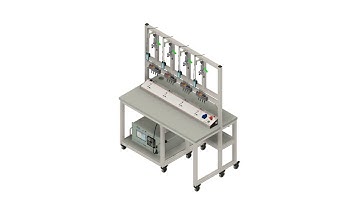 3D animation - TB41 - Four Position Meter Test Bench for smart meters