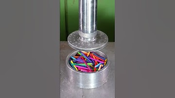 "Crushing Colorful Candles With Hydraulic Press 🔥 |  #asmr #satisfying #shorts #viral