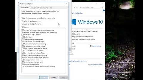 Adjusting Visual Effect Settings