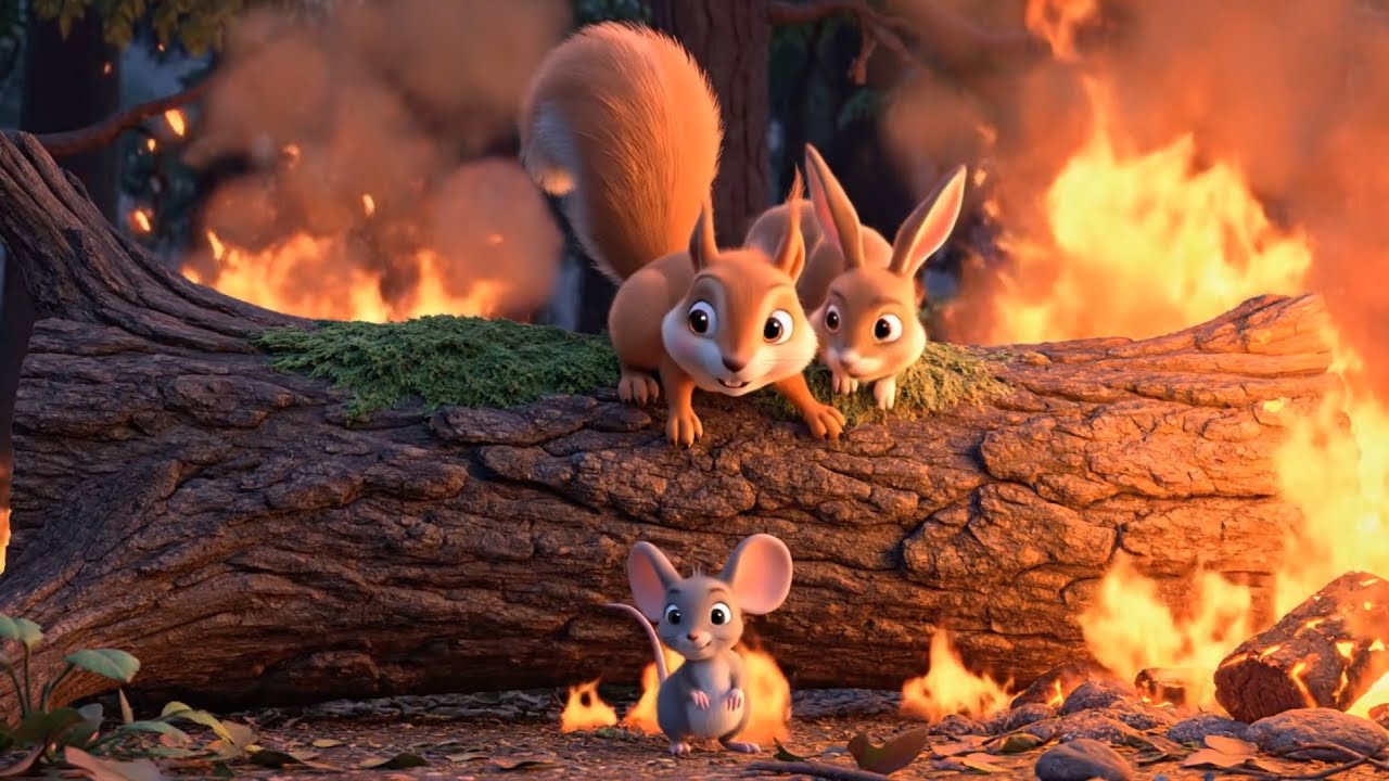Escaping the Forest Fire 🌲🔥 | A Brave Kids Animal  Cartoon Adventure