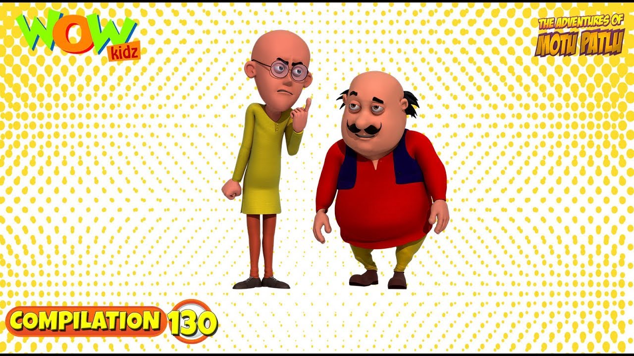 Motu Patlu   Non stop 3 episodes  3D Animation for kids    130