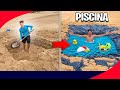 CONSTRUIMOS UMA PISCINA NA AREIA DA PRAIA!