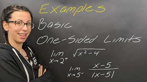 Examples: One-Sided Limits