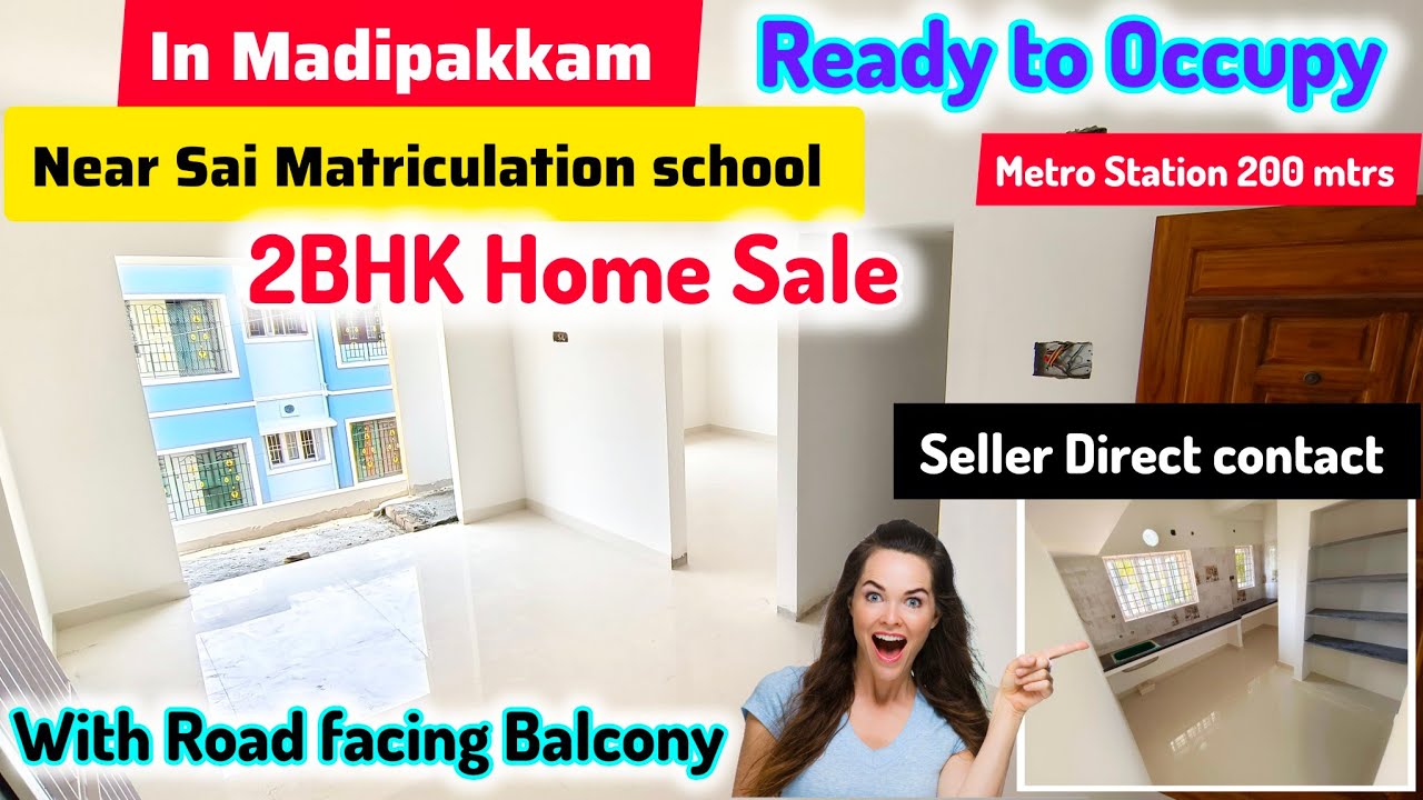 🥳In Madipakkam 2bhk House For Sale🔥Near Sai matriculation school & Metro Station🥳Builder Contact 📞