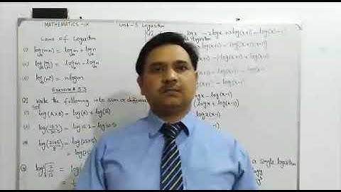 9th Class Mathematics Unit#3 Logarithms. Exercise 3.3 by Sir Shakeel